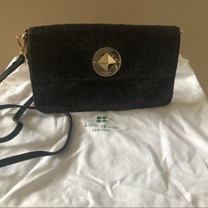 Kate Spade Black glitter crossbody